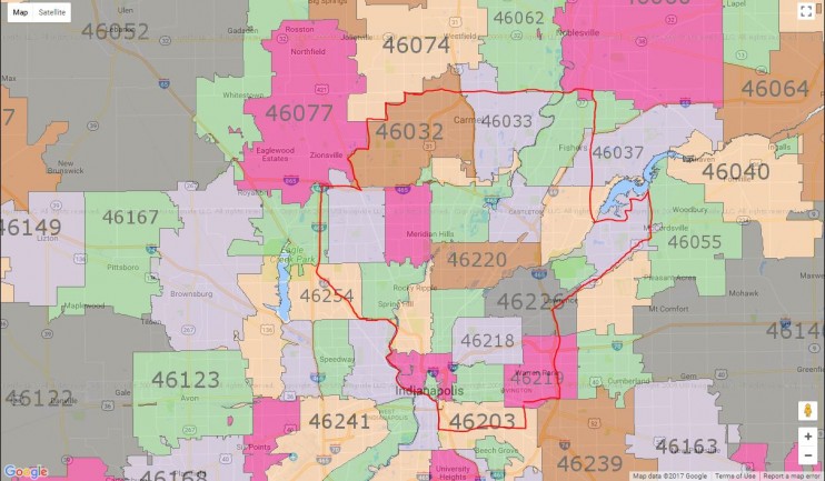 Capture zip code map
